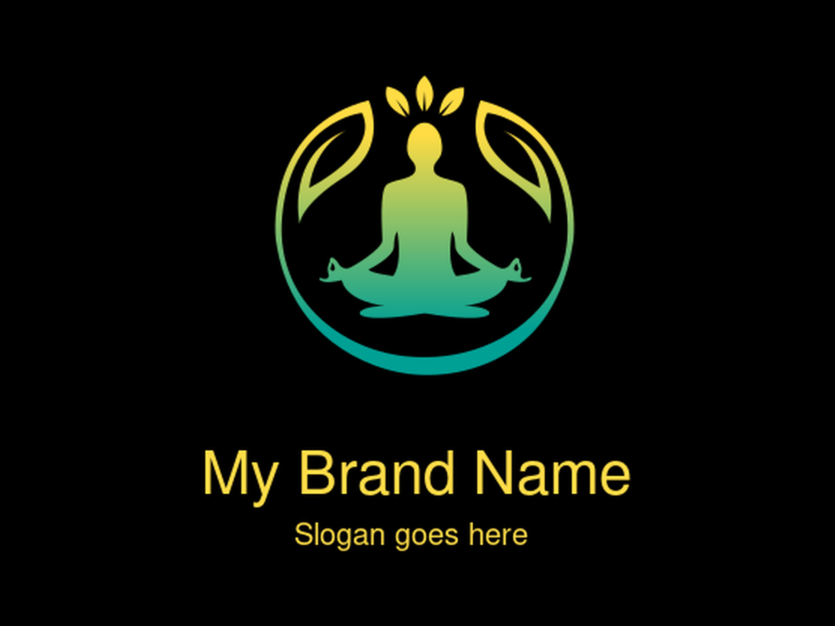 A Peaceful Meditation and Leaf Logo Design